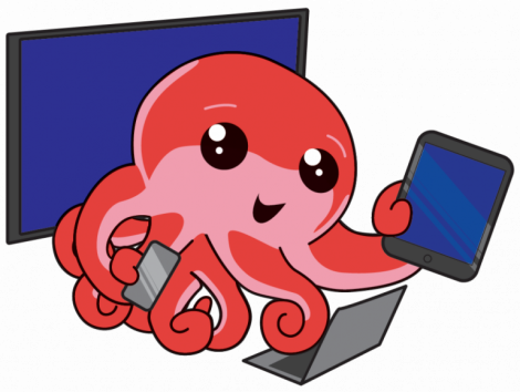  Octo with screen, tablet, laptop and phone